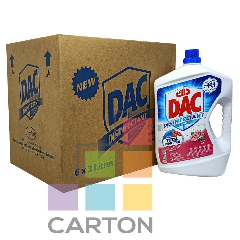 DAC DISINFECTANT ROSE  6*3LTR